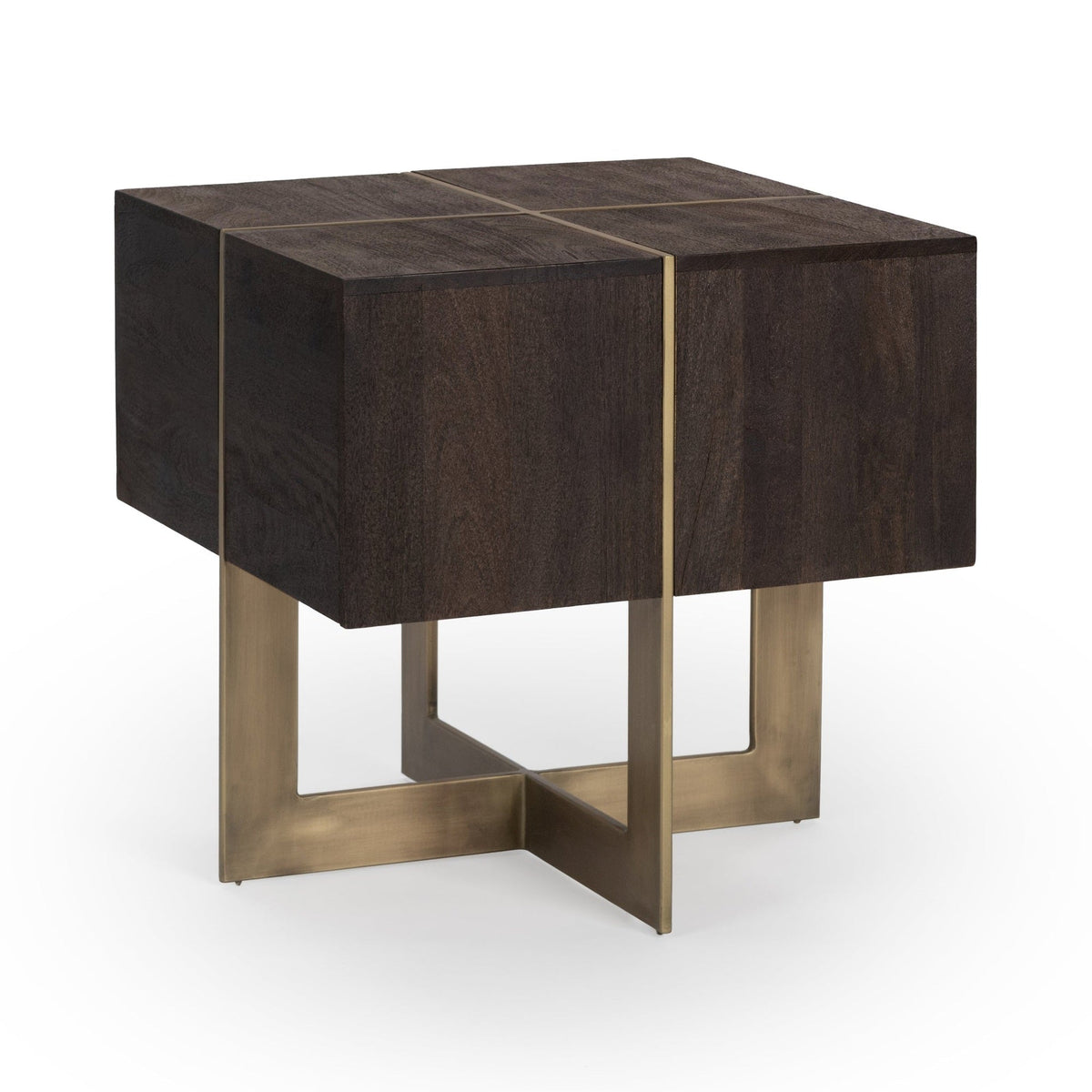 Desmond End Table - Cocoa Brown / 24" / Square by Classic Home