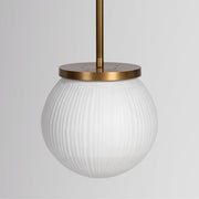 Meridian Pendant - Milk Glass / 10" by Classic Home