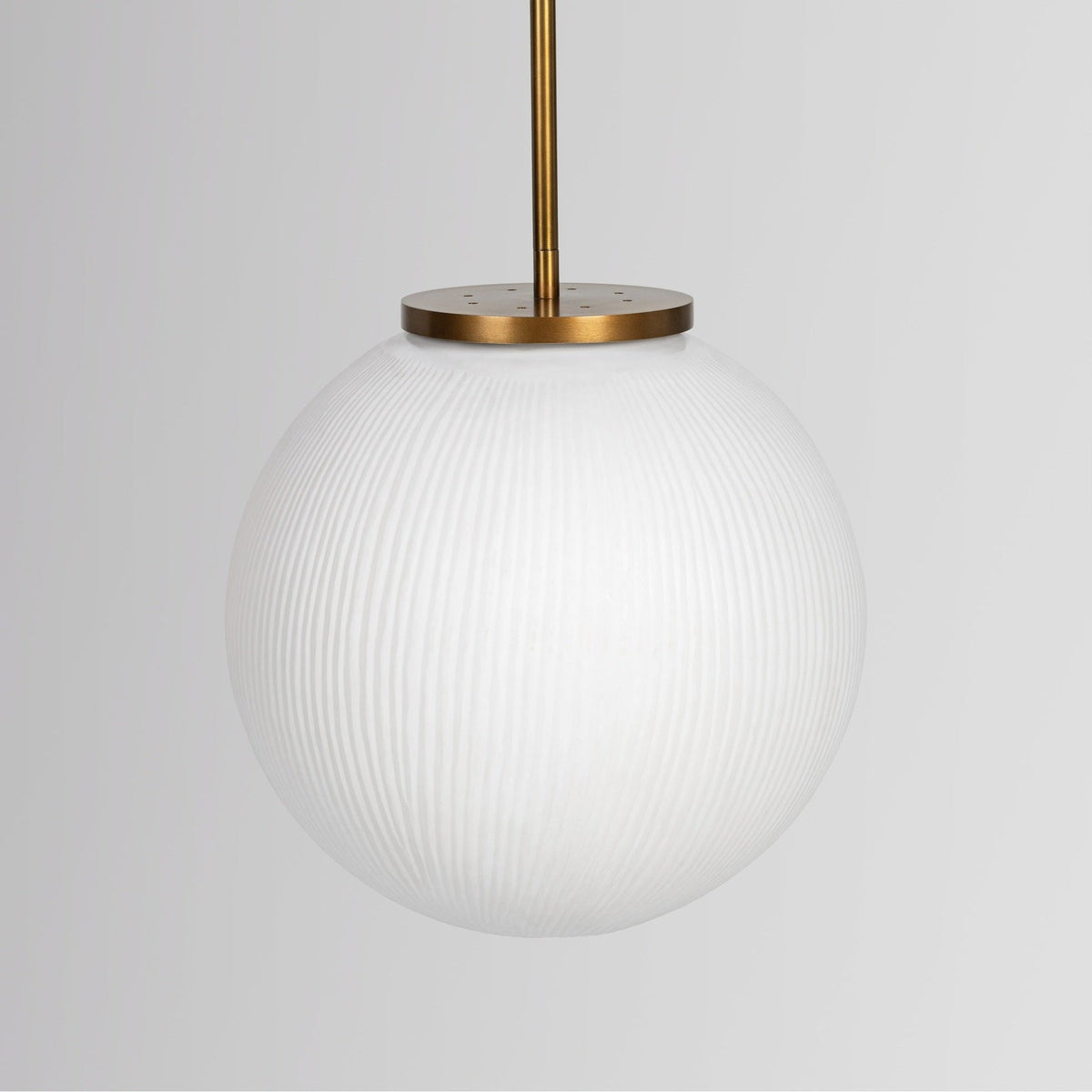 Meridian Pendant - Milk Glass / 16" by Classic Home