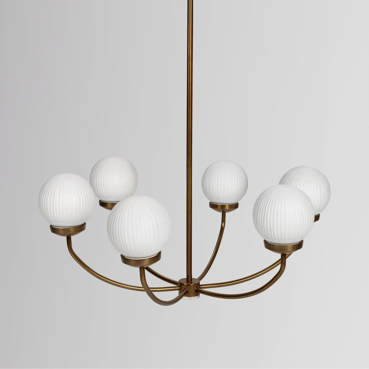 Meridian Chandelier - Milk Glass / 34" by Classic Home