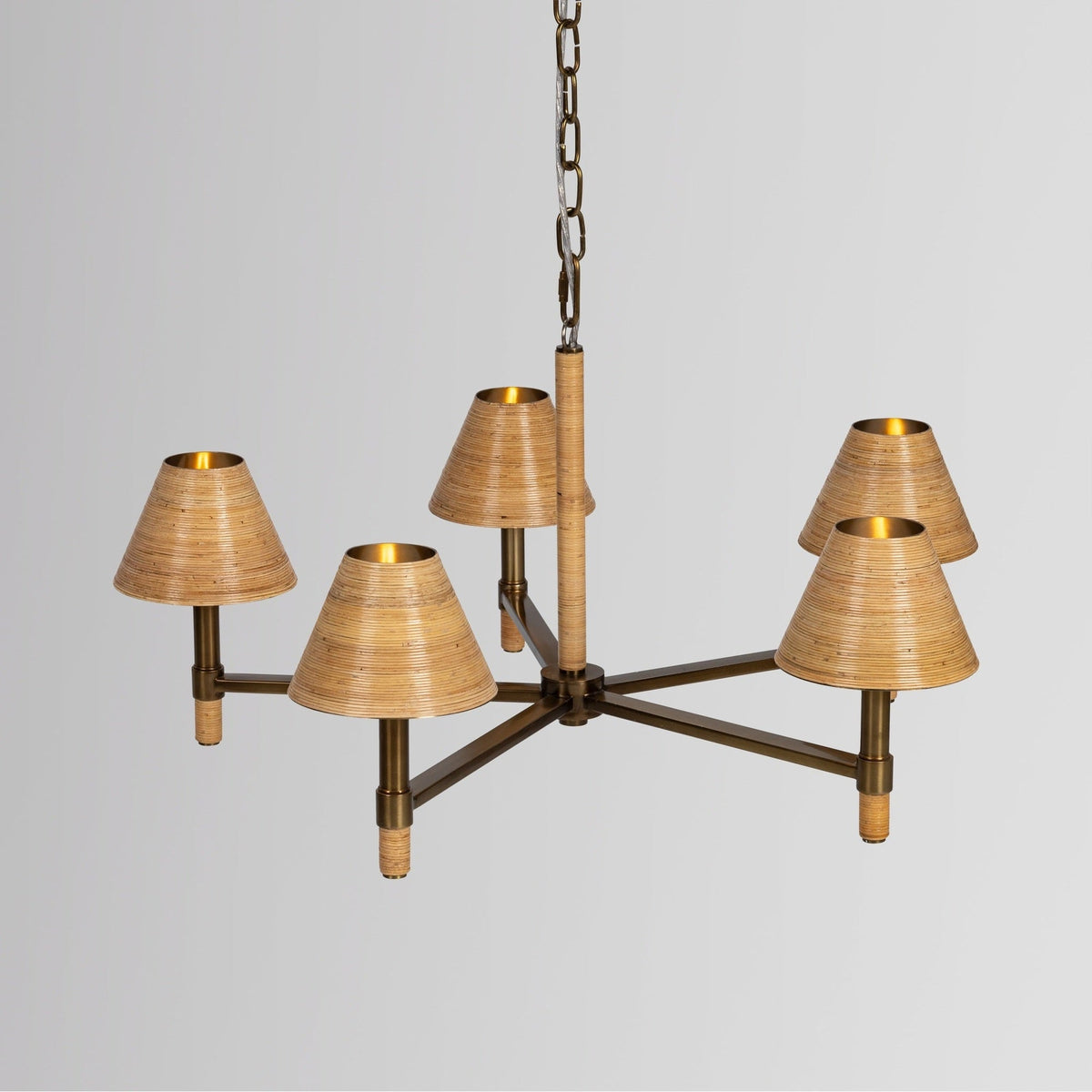 Amara Chandelier - Natural Rattan / 33" by Classic Home