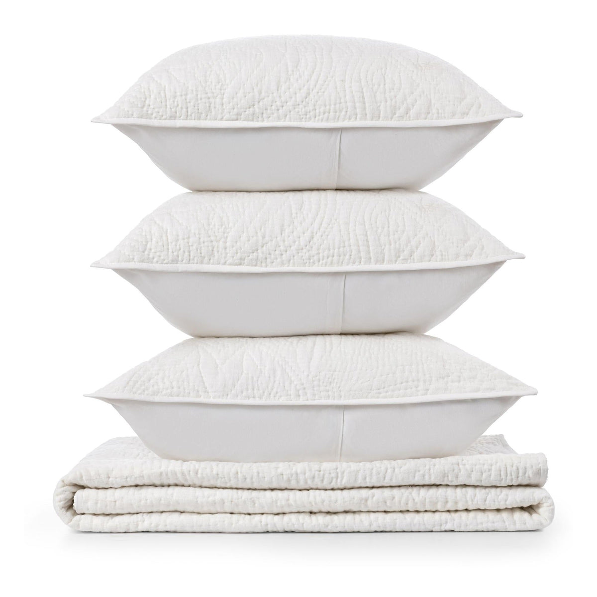 Berkshire Linen Quilt Set King - Cloud by Classic Home
