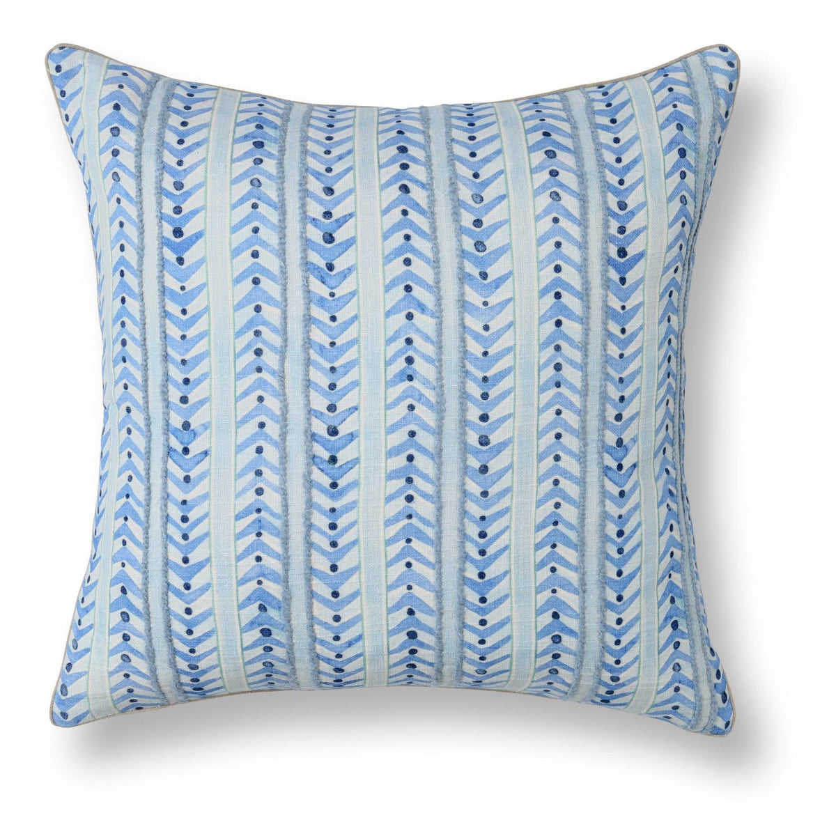 Seaglass Stripe Pillow - Navy Blue / 20"x20" by Classic Home