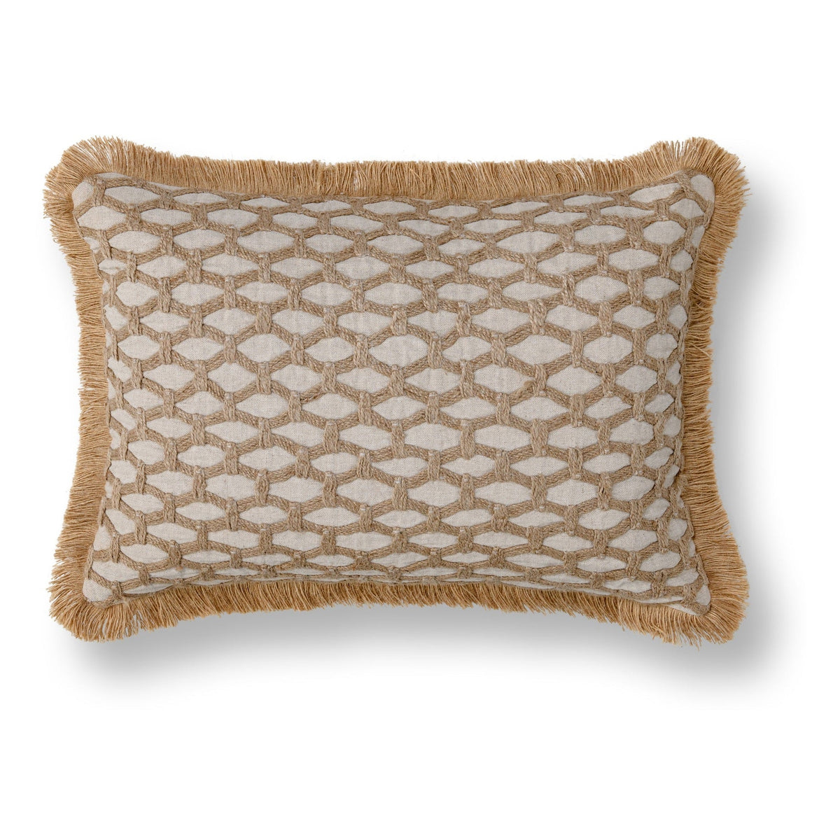Sandy Cove Pillow - Natural / 14"x20" by Classic Home