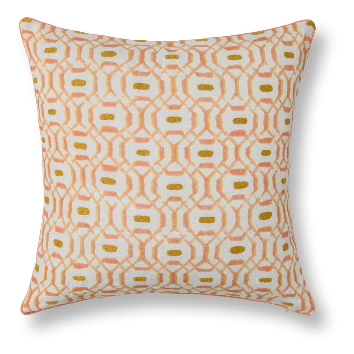 Capri Coast Pillow - Coral / 22"x22" by Classic Home