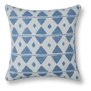 Seaside Trellis Pillow - Harbor Blue / 22"x22" by Classic Home