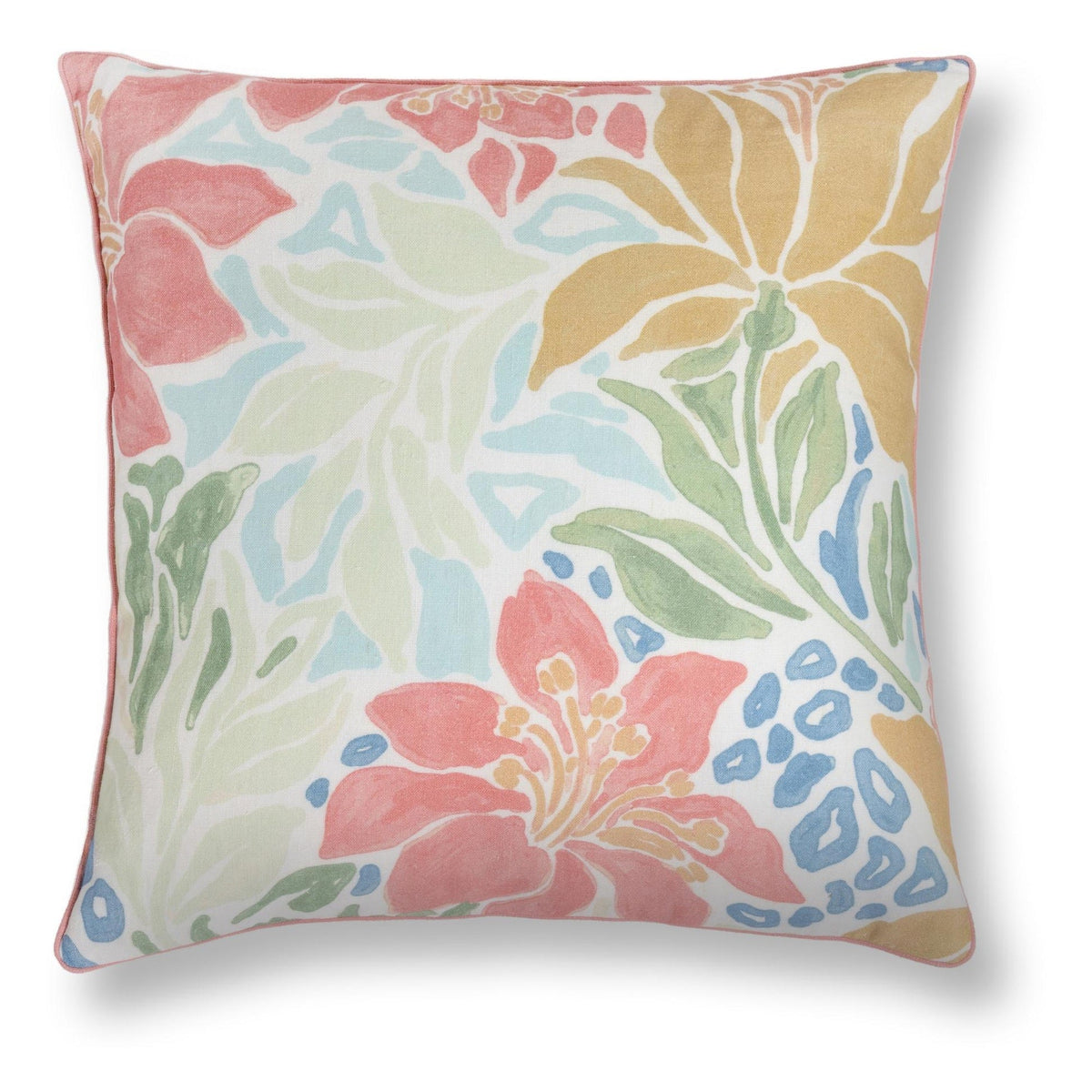 Hibiscus Bay Pillow - Multi / 22"x22" by Classic Home