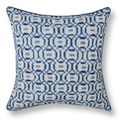 Capri Coast Pillow - Navy Blue / 22"x22" by Classic Home