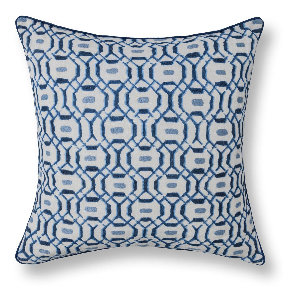 Capri Coast Pillow - Navy Blue / 22"x22" by Classic Home