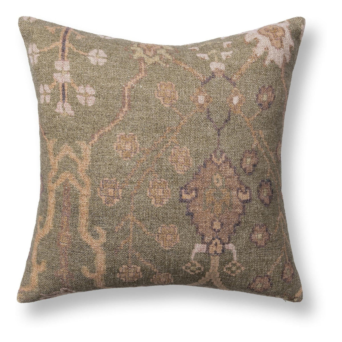 JL Bungalow Pillow - Earthen Olive / 22"x22" by Classic Home
