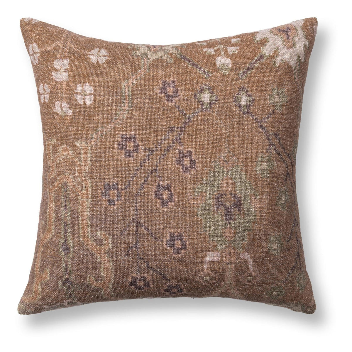 JL Bungalow Pillow - Woodsmoke Brown / 22"x22" by Classic Home