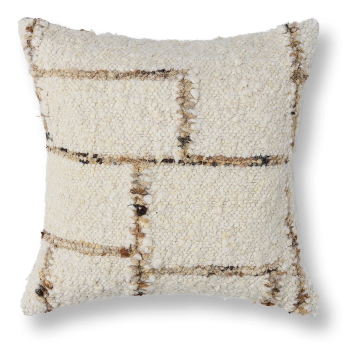 Stonefield Pillow - Natural/Brown / 22"x22" by Classic Home
