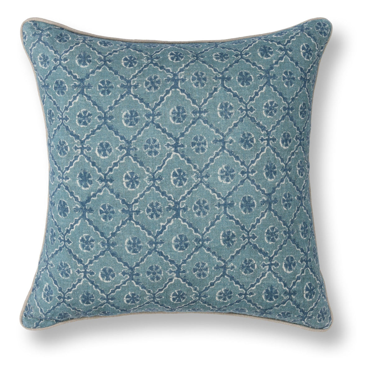 Bromley Pillow - Blue / 22"x22" by Classic Home