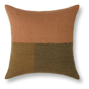 Woodland Pillow - Chestnut/Olive Green / 22"x22" by Classic Home