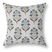 Bluffs Pillow - Oatmeal/Blue / 22"x22" by Classic Home