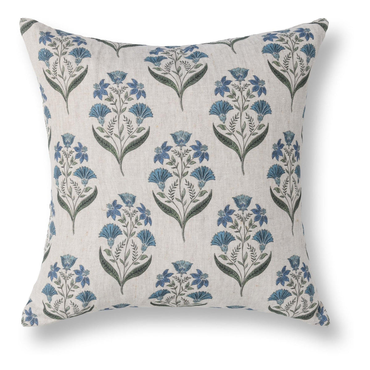Bluffs Pillow - Oatmeal/Blue / 22"x22" by Classic Home