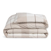 Hanson Duvet Cover Queen - Ivory/Toffee Brown by Classic Home