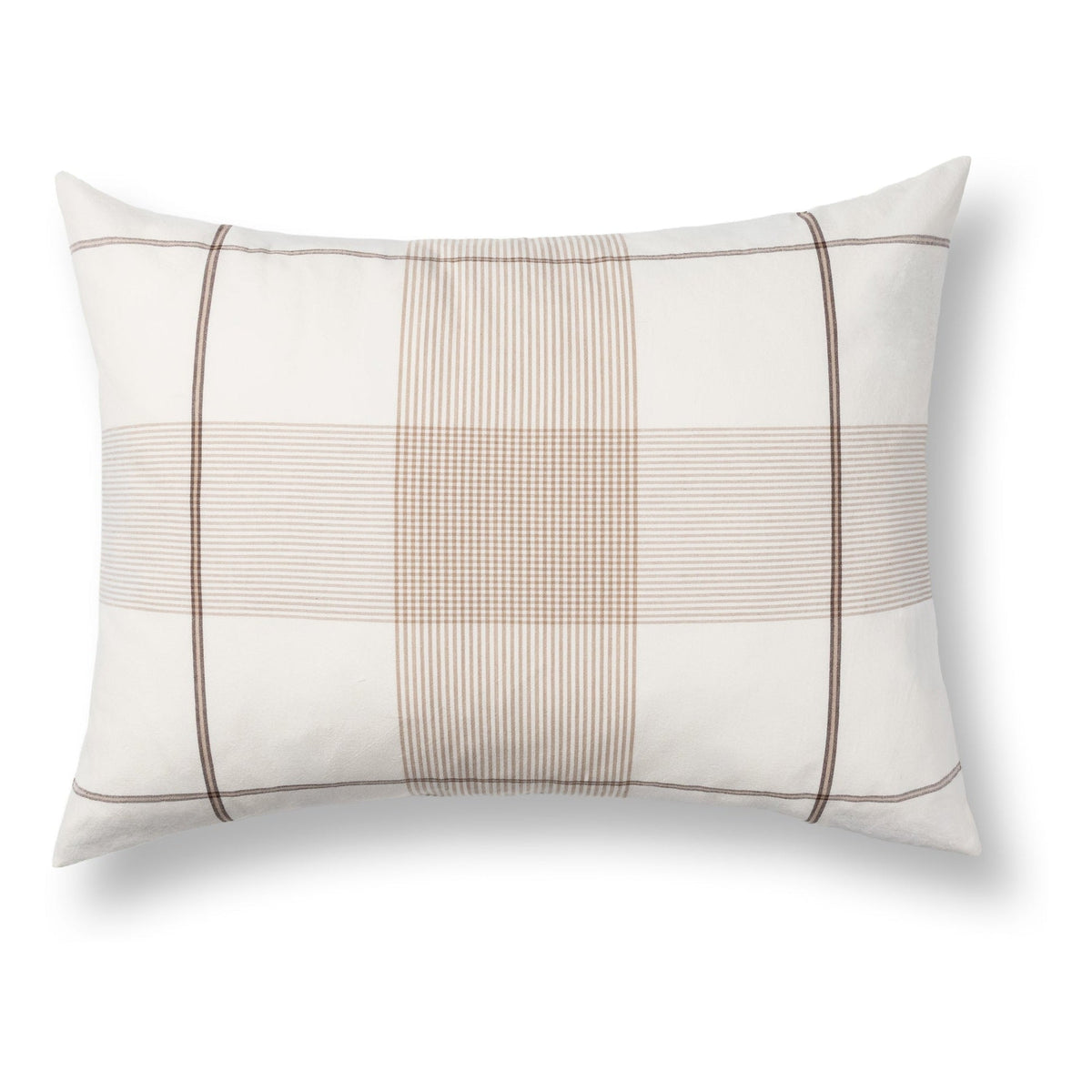 Hanson Duvet Pillow Sham Standard - Ivory/Toffee Brown by Classic Home