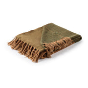Woodland Throw - Chestnut/Olive Green / Throw by Classic Home