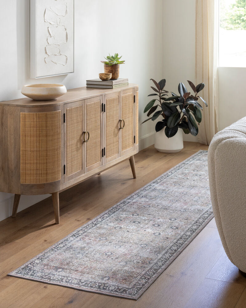 Colin Black/Tan Machine Woven Rug CLN-2300 - roomscene