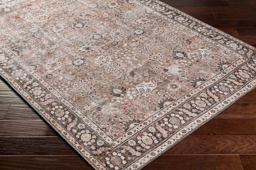 Colin Black/Tan Machine Woven Rug CLN-2300 - corner