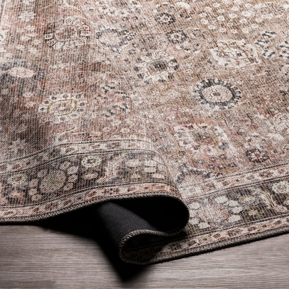 Colin Black/Tan Machine Woven Rug CLN-2300 - fold
