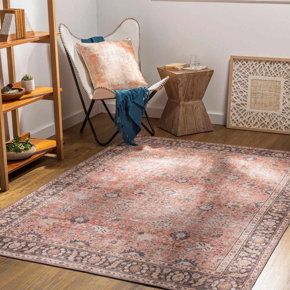 Colin Black/Tan Machine Woven Rug CLN-2301 - roomscene