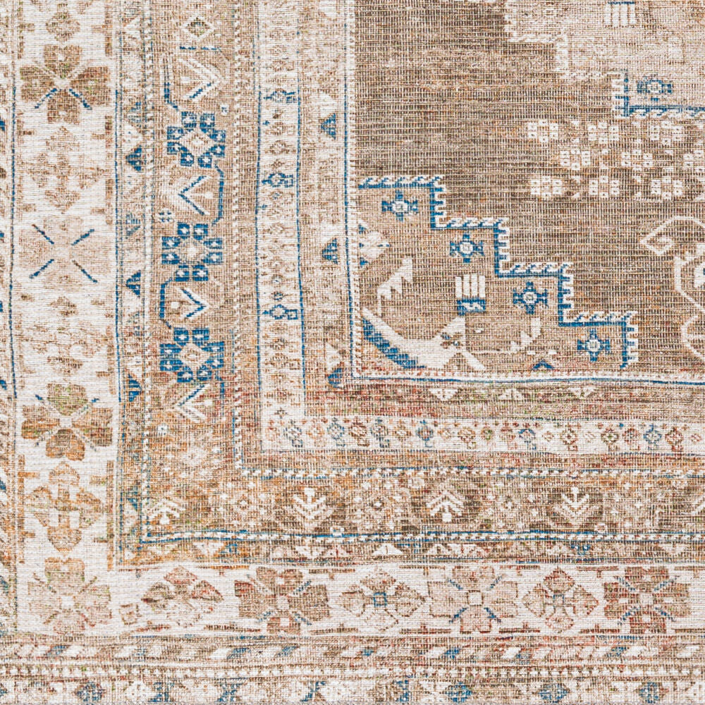 Colin Blue/Light Beige Machine Woven Rug - swatch