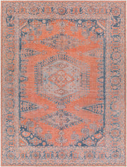 Colin Blue/Tan Machine Woven Rug - 2'7" x 10'