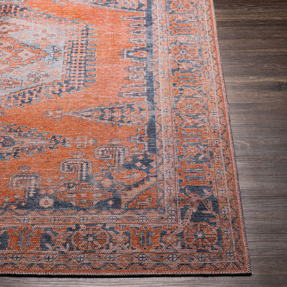 Colin Blue/Tan Machine Woven Rug - front