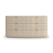 Simply Perfect Dresser Ivory Painted Faux Shagreen 68" by Caracole