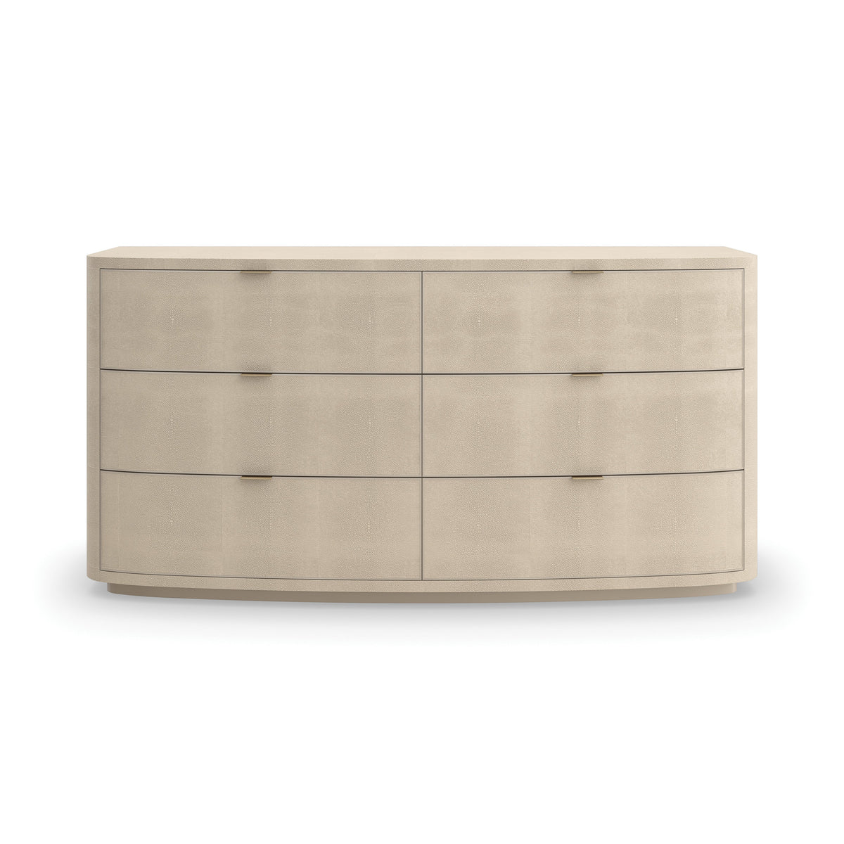 Simply Perfect Dresser Ivory Painted Faux Shagreen 68" by Caracole