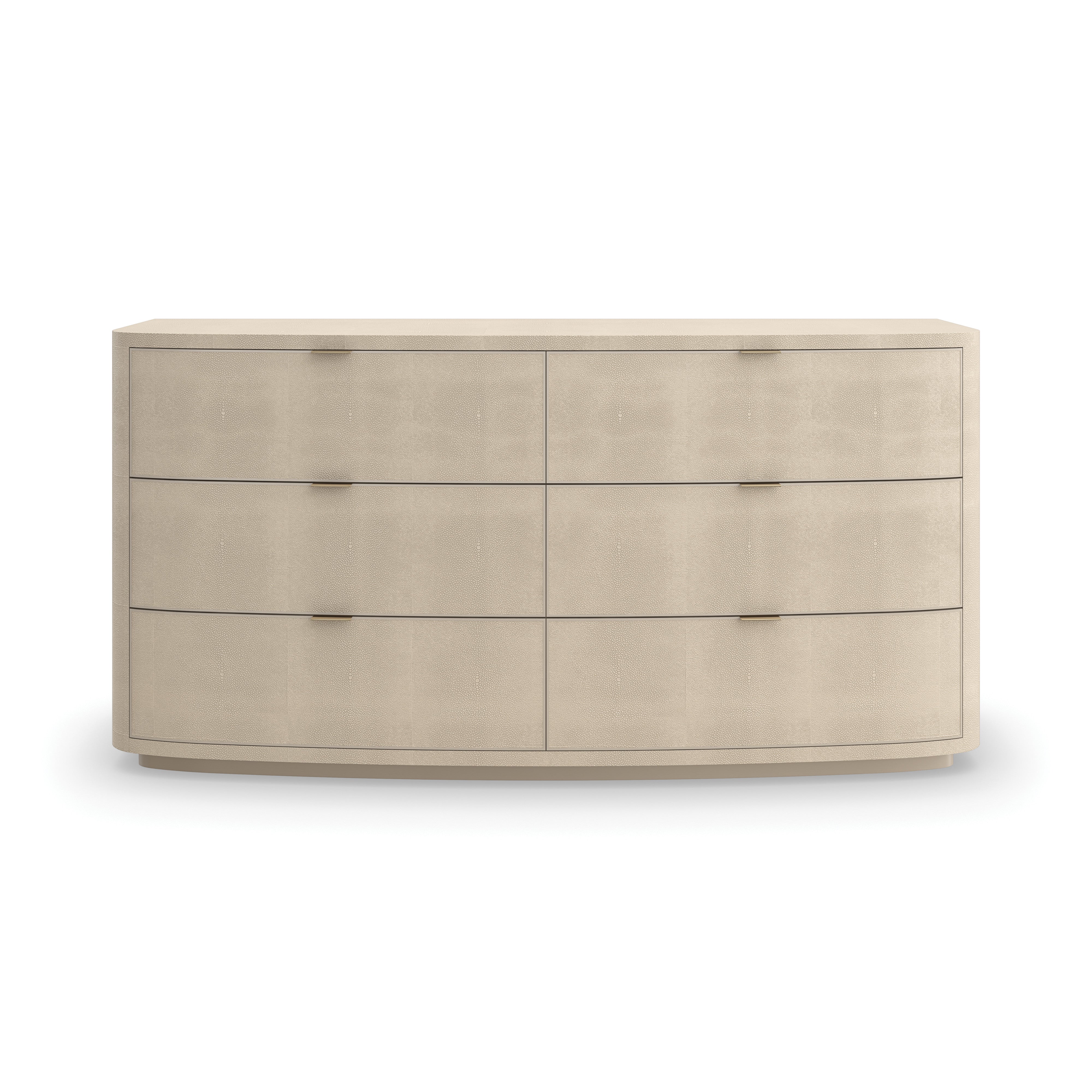 Simply Perfect Dresser Ivory Painted Faux Shagreen 68" by Caracole