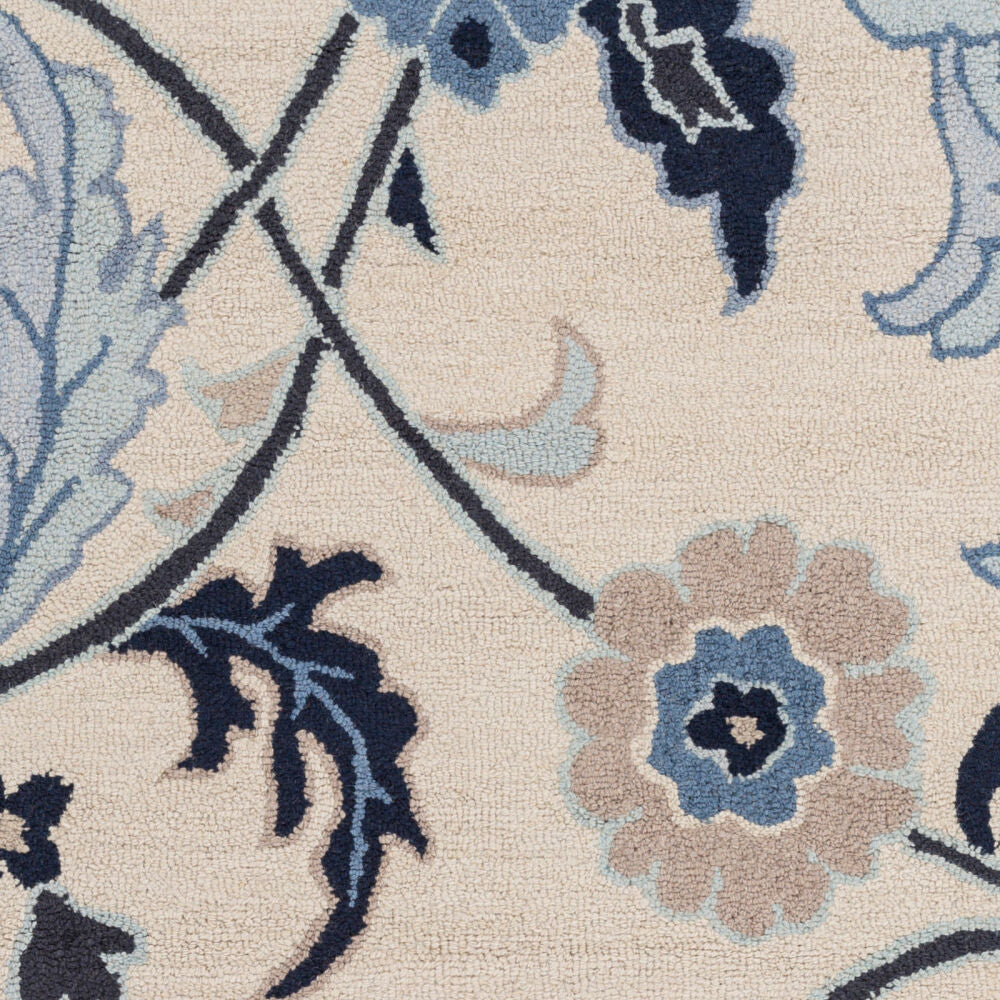 Centennial Beige/Ink Blue Handmade Rug - swatch