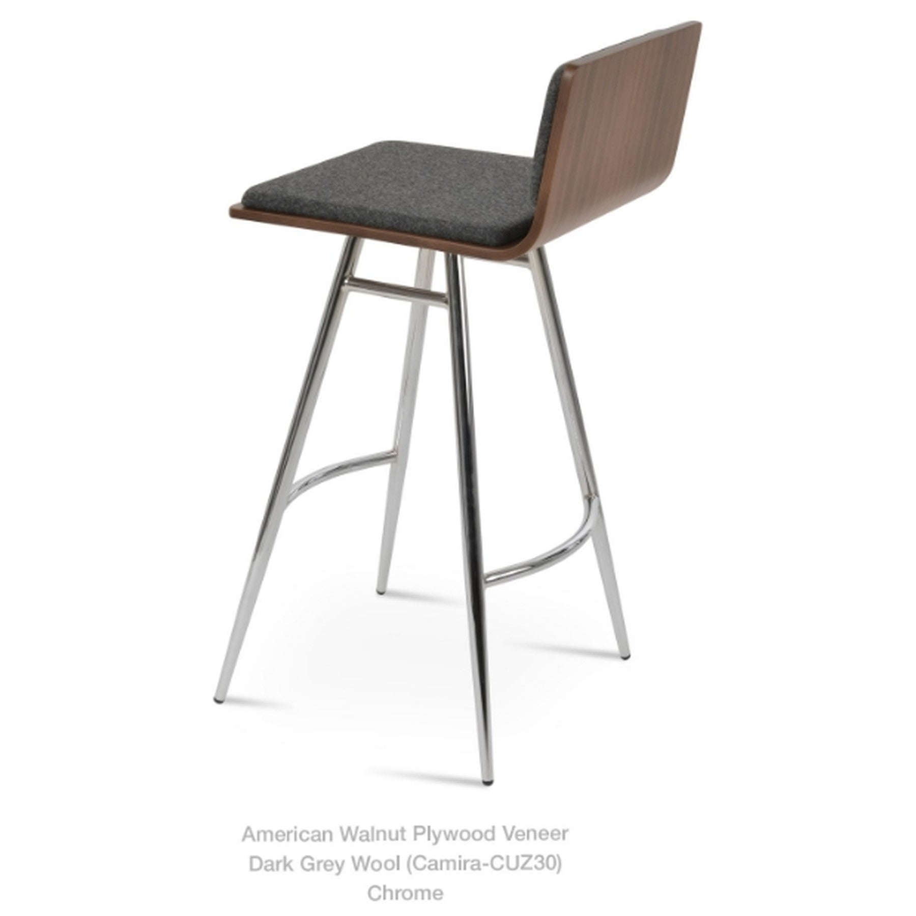 Corona Galata Wood Back Stool | SohoConcept tight square image
