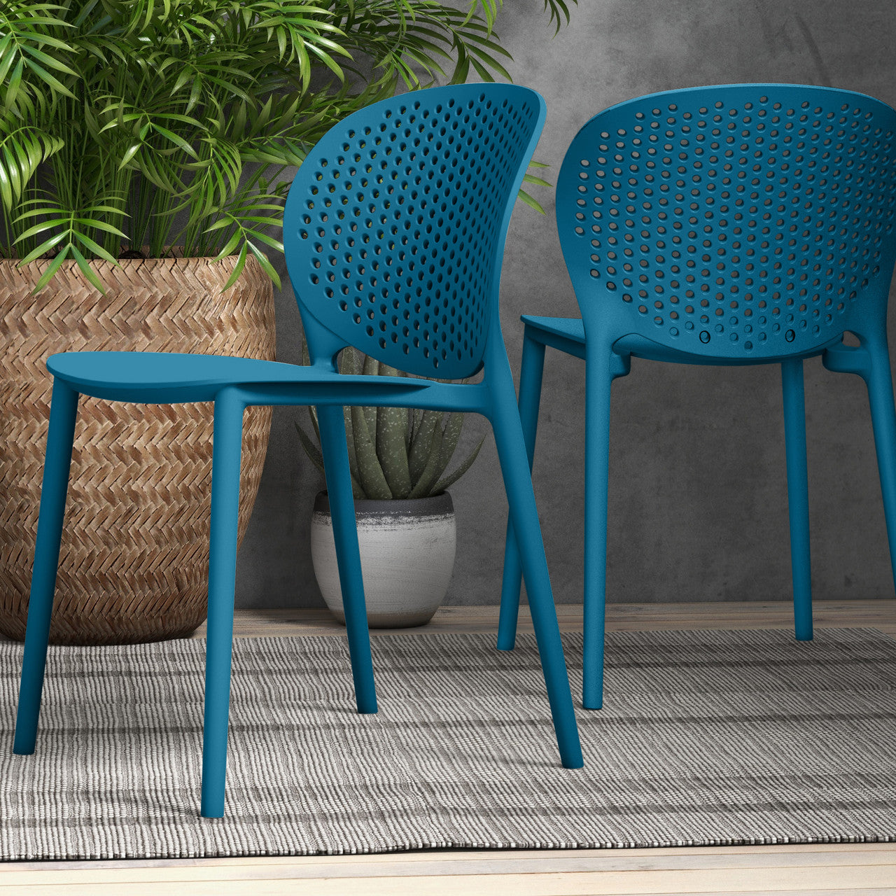 Metro - Bailey Side Chair - Set of 4 - Teal Green