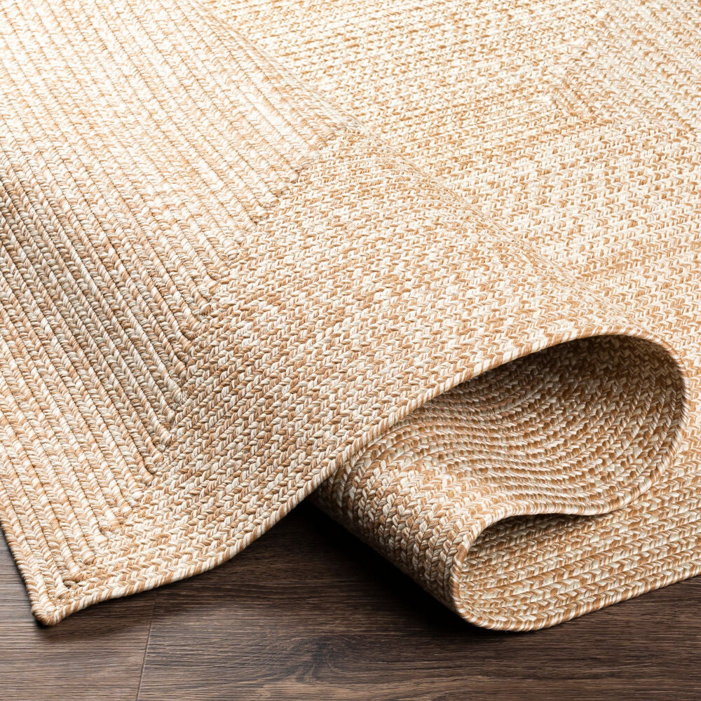 Chesapeake Bay Brown/Cream Machine Woven Rug CPK-2300 - fold