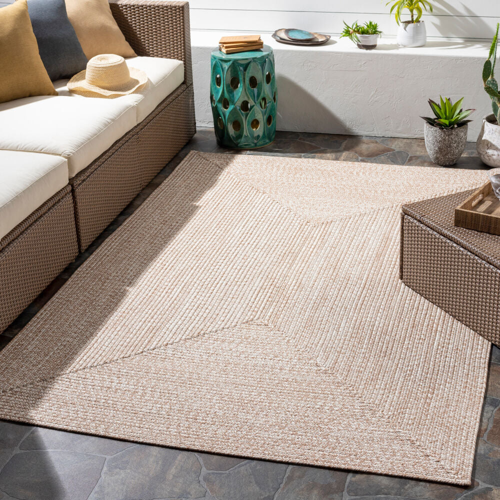 Chesapeake Bay Brown/Cream Machine Woven Rug CPK-2300 - roomscene