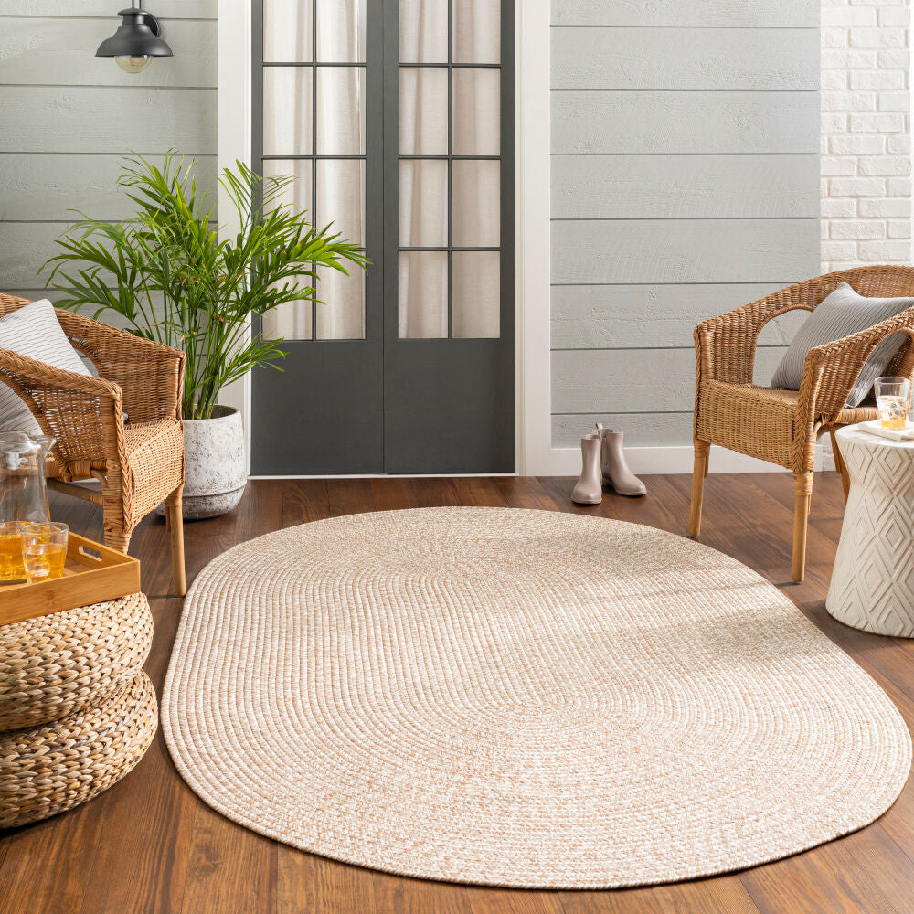 Chesapeake Bay Brown/Cream Machine Woven Rug CPK-2300 - styleshot