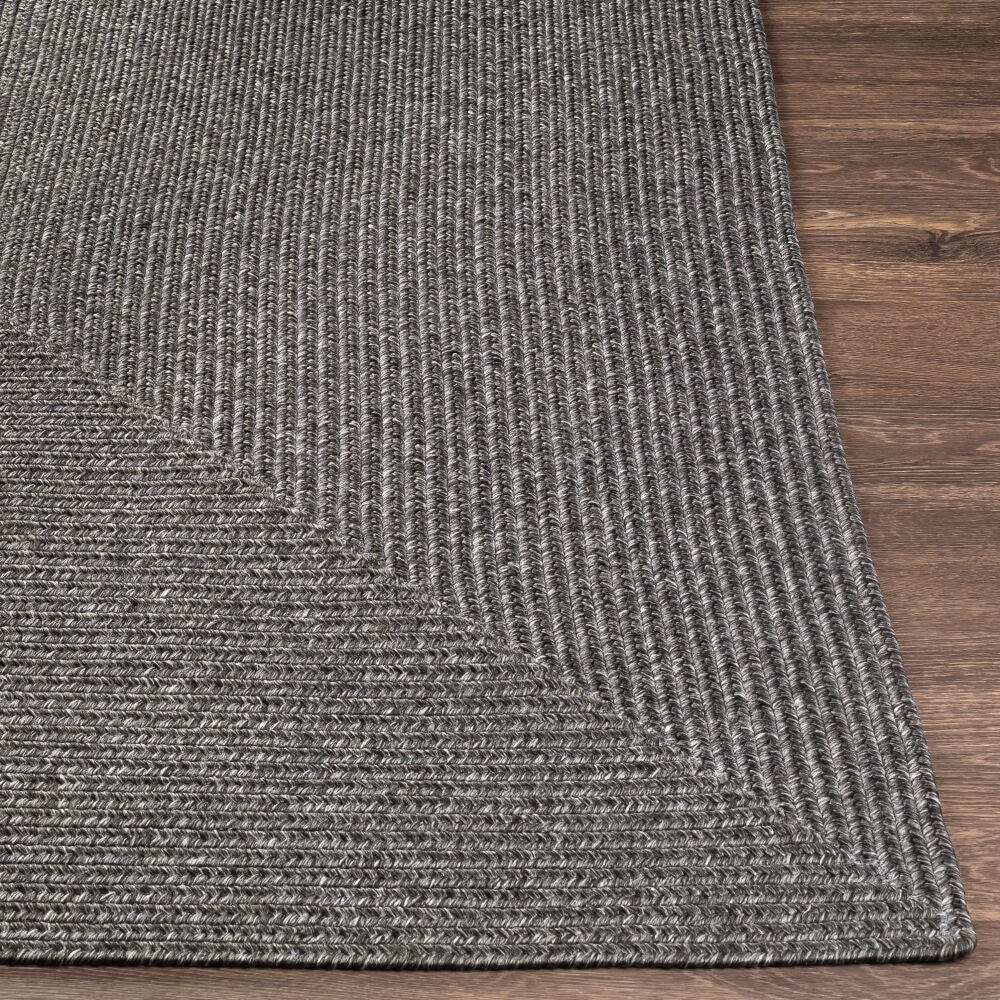 Chesapeake Bay Black Machine Woven Rug - front