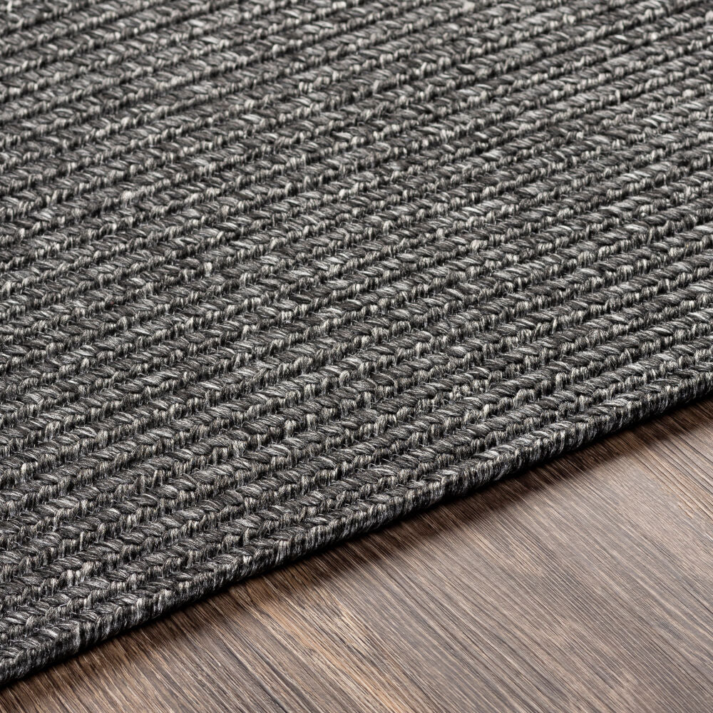 Chesapeake Bay Black Machine Woven Rug - texture