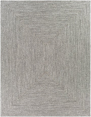 Chesapeake Bay Black/Cream Machine Woven Rug - 10' x 13'