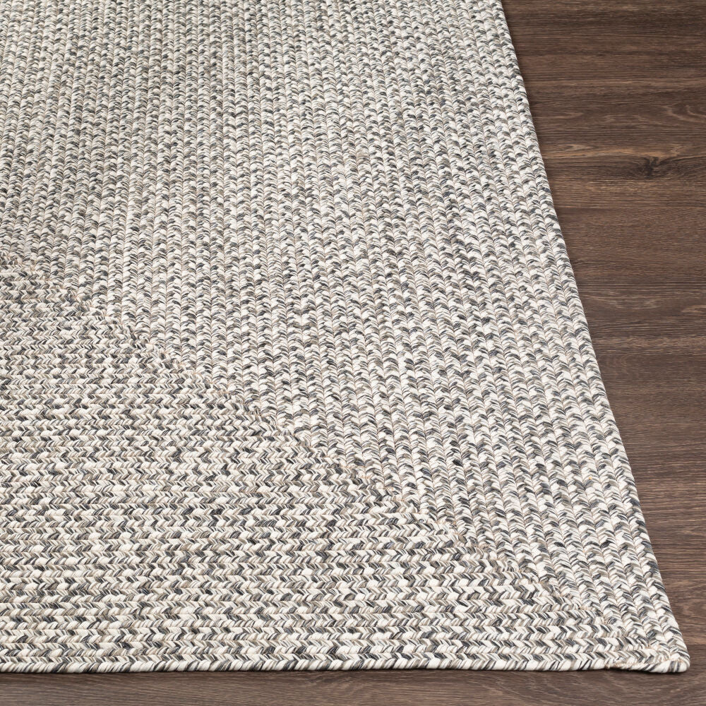 Chesapeake Bay Black/Cream Machine Woven Rug - front
