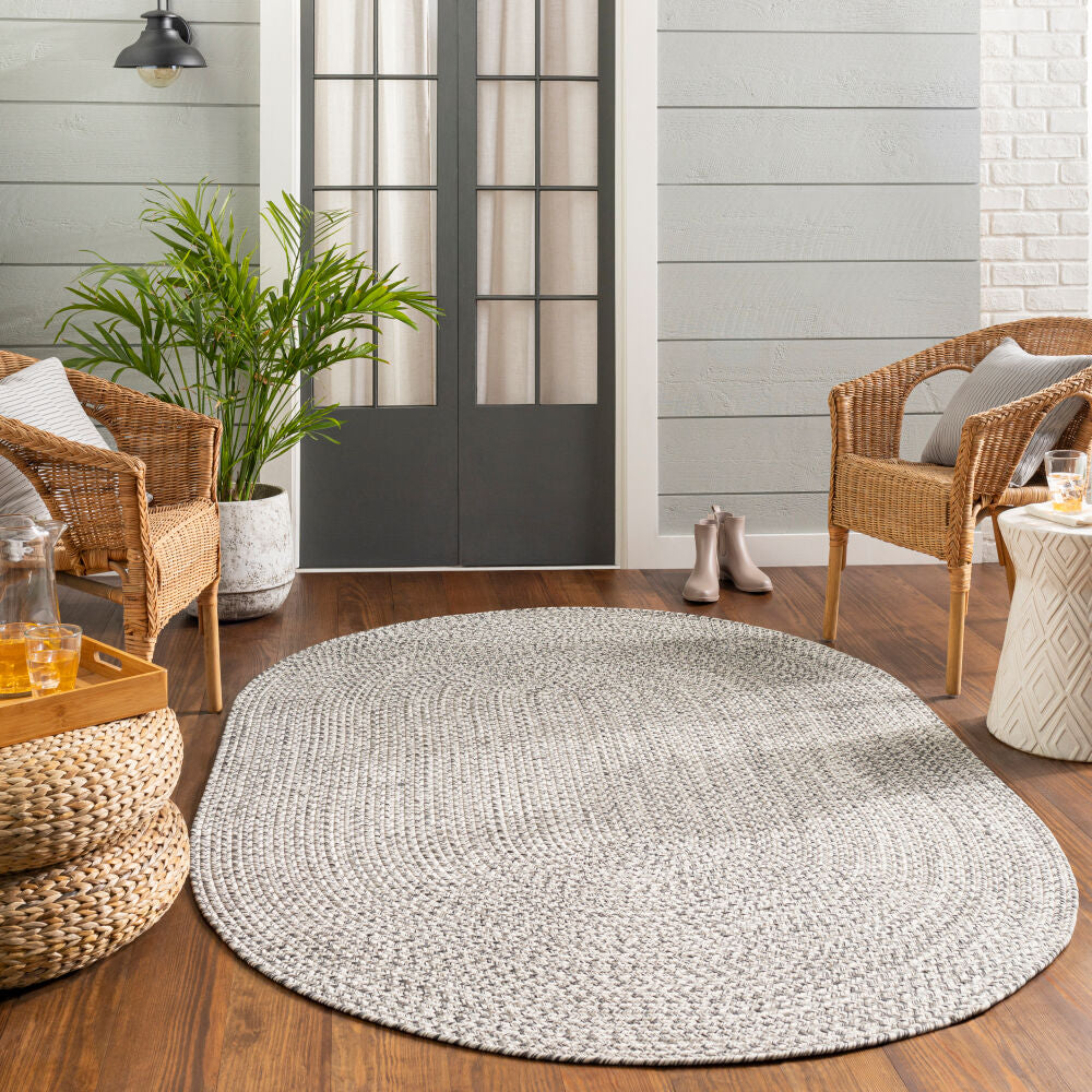 Chesapeake Bay Black/Cream Machine Woven Rug - styleshot
