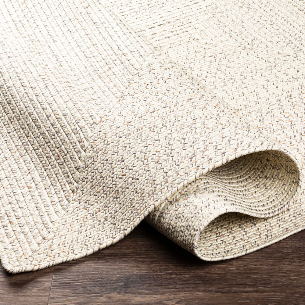 Chesapeake Bay Brown/Cream Machine Woven Rug CPK-2303 - fold