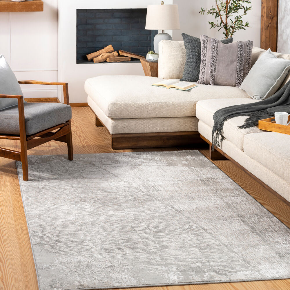 Carmel Gray/Taupe Machine Woven Rug CRL-2301 - roomscene