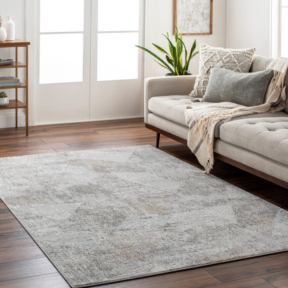 Carmel Gray/Taupe Machine Woven Rug CRL-2303 - roomscene