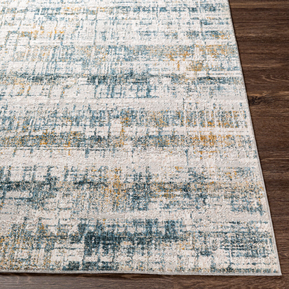 Carmel Blue/Off-White Machine Woven Rug - front