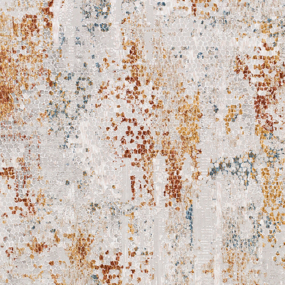 Carmel Blue/Rust Machine Woven Rug CRL-2311 - swatch