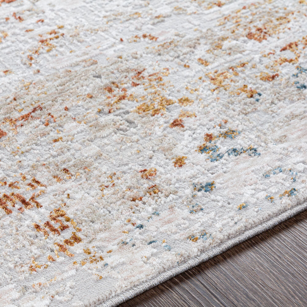 Carmel Blue/Rust Machine Woven Rug CRL-2311 - texture